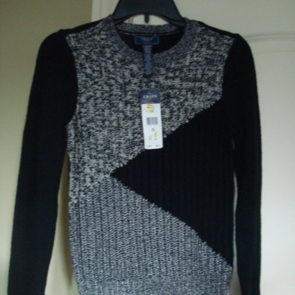 NWT CHAPS DENIM PETITE SWEATER PXS
